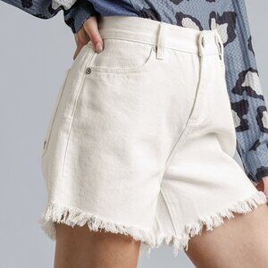 Brand New Ladies High Rise Denim Shorts with Raw Hem Size 3 Great for summer fun